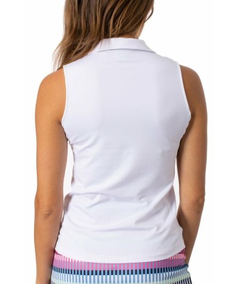 Golftini: Women's Sleeveless Fabulous Polo - White Les êtres humains sont 