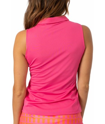 Golftini: Women's Sleeveless Ruffle Tech Polo - Hot Pink en ligne des produits 