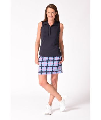 Golftini: Women's Sleeveless Ruffle Tech Polo - Navy de pas cher