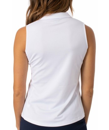 Golftini: Women's Sleeveless Ruffle Tech Polo - White Vous souhaitez 