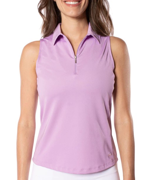 Golftini: Women's Sleeveless Zip Polo - Lavender shop