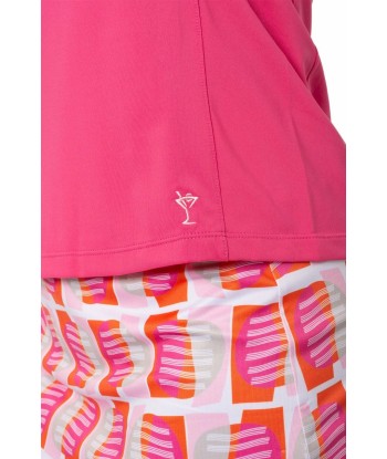 Golftini: Women's Sleeveless Zip Tech Polo - Hot Pink la livraison gratuite