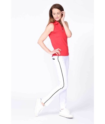 Golftini: Women's Sleeveless Zip Tech Polo - Red Les magasins à Paris et en Île-de-France