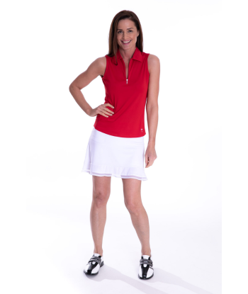 Golftini: Women's Sleeveless Zip Tech Polo - Red Les magasins à Paris et en Île-de-France