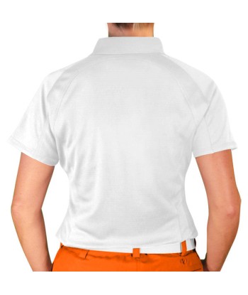 Golf Knickers: Ladies Argyle Paradise Golf Shirt - Navy/Orange soldes