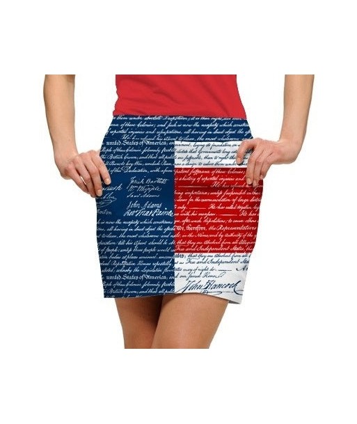 Loudmouth Golf: Women's StretchTech Skort - Declaration of Indepants En savoir plus