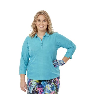 Nancy Lopez Golf: Women's 3/4 Sleeve Plus Polo - Journey À commander