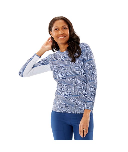 Nancy Lopez Golf: Women's Long Sleeve Tee - Aspiration Print de l' environnement