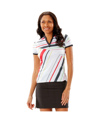 Nancy Lopez Golf: Women's Short Sleeve Polo - Sprite Livraison rapide