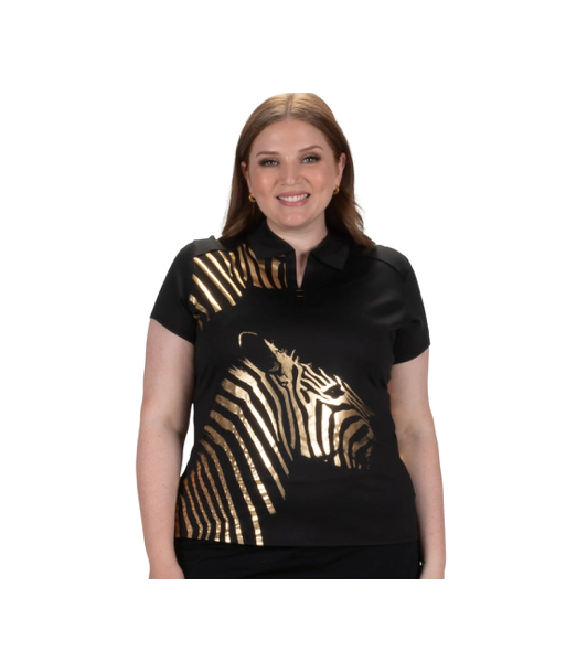 Nancy Lopez Golf: Women's Short Sleeve Polo Plus - Safari 50% de réduction en Octobre 2024