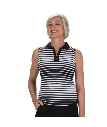 Nancy Lopez Golf: Women's Sleeveless Polo - Tango une grave pollution 