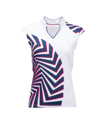 Nancy Lopez Golf: Women's Sleeveless Polo - Star brillant des détails fins