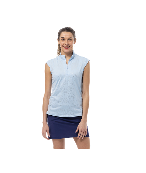 SanSoleil: Ladies UPF 50 SolShine Sleeveless Zip Mock - 900321 de France