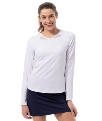 SanSoleil: Ladies Soltek Lux Long Diamond Neck Active Top - 900623 Venez découvrir notre 