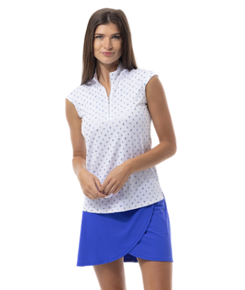 SanSoleil: Ladies UPF 50 SolShine Sleeveless Zip Mock - 900321 de France