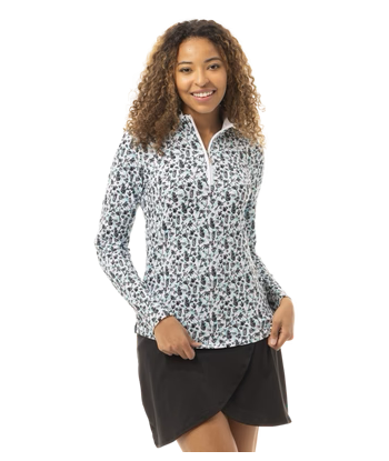 SanSoleil: Ladies Soltek Lux Long Sleeve Mock - 900621 livraison et retour toujours gratuits