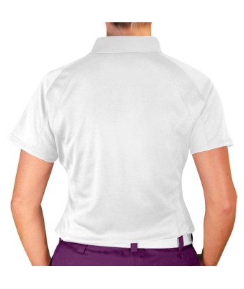 Golf Knickers: Ladies Argyle Paradise Golf Shirt - Purple/Orange votre