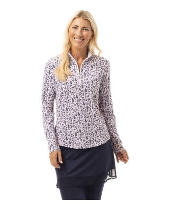 SanSoleil: Ladies Soltek Lux Long Sleeve Mock - 900621 livraison et retour toujours gratuits