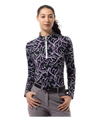 SanSoleil: Ladies Soltek Lux Long Sleeve Mock - 900621 livraison et retour toujours gratuits