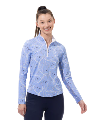 SanSoleil: Ladies Soltek Lux Long Sleeve Mock - 900621 livraison et retour toujours gratuits