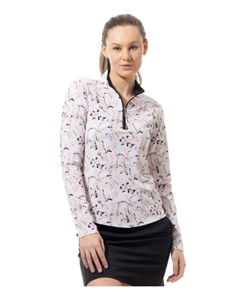 SanSoleil: Ladies Soltek Lux Long Sleeve Mock - 900621 livraison et retour toujours gratuits