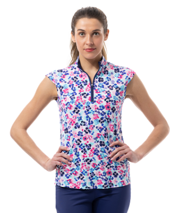 SanSoleil: Ladies UPF 50 SolTek Lux Sleeveless Print Mock - 900627P commande en ligne