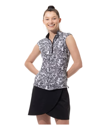 SanSoleil: Ladies UPF 50 SolTek Lux Sleeveless Print Mock - 900627P commande en ligne