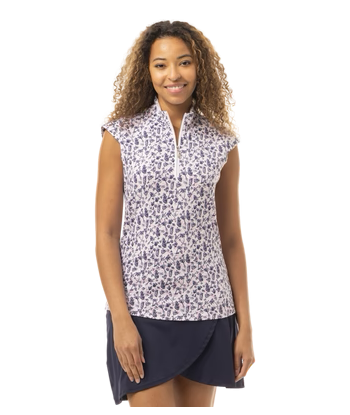 SanSoleil: Ladies UPF 50 SolTek Lux Sleeveless Print Mock - 900627P commande en ligne