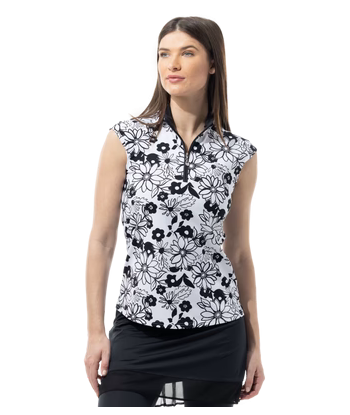 SanSoleil: Ladies UPF 50 SolTek Lux Sleeveless Print Mock - 900627P commande en ligne