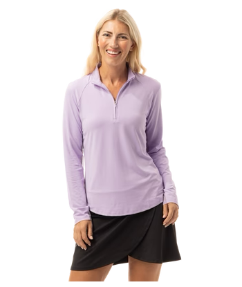 SanSoleil: Ladies UPF 50 SolTek Lux Long Sleeve Mock - 900622 en stock