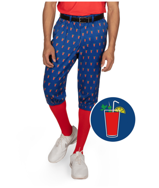 Men's Bloody Mary Golf Knickers with Red Golf Socks Découvrez la collection