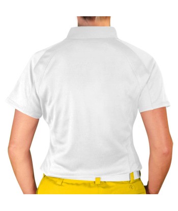 Golf Knickers: Ladies Argyle Paradise Golf Shirt - White/Yellow/Navy Comparez plus de prix