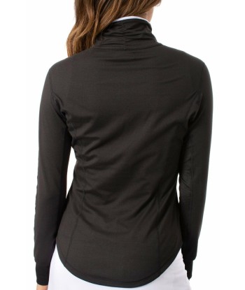 Golftini Women's Black Contrast Quarter Zip Pullover (Size Medium) SALE En savoir plus