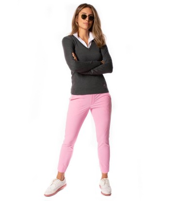 Golftini Women's Bubble Gum Pink Pull-On Stretch Ankle Pant (Size Medium) SALE pas chere