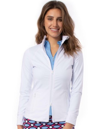 Golftini Women's White Double-Zip Sport Jacket (Size Medium) SALE de votre