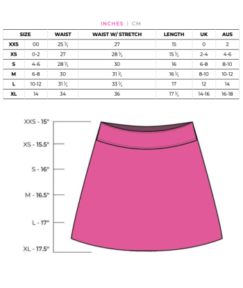 Golftini: Women's 16" Pull-On A-Line Stretch Skort - Jealousy est présent 