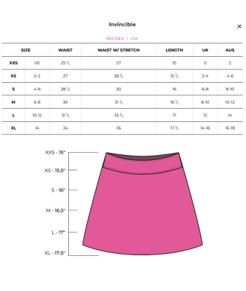 Golftini: Women's 16.5" A-Line Stretch Skort - Invincible s'inspire de l'anatomie humaine