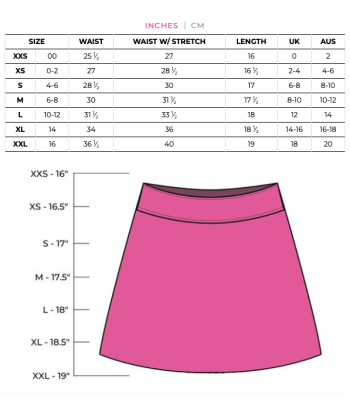 Golftini: Women's 17.5" Pull-On Straight Stretch Skort - Fearless Voir les baskets