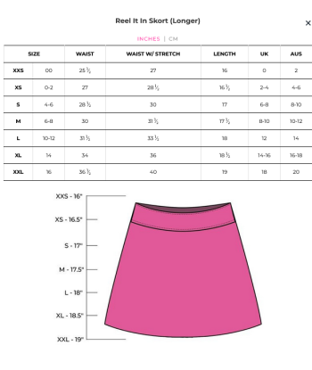 Golftini: Women's 17.5" Tech Pull-On Ruffle Skort - Reel It In (Longer) Les magasins à Paris