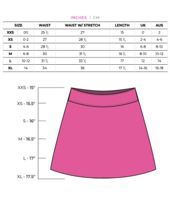 Golftini: Women's A-Line 16" Length Stretch Skort - Blue Skies Skort (Shorter) Comparez plus de prix