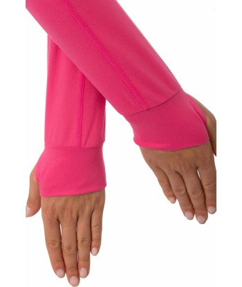 Golftini: Women's Contrast Quarter Zip Pullover -  Hot Pink Comment ça marche