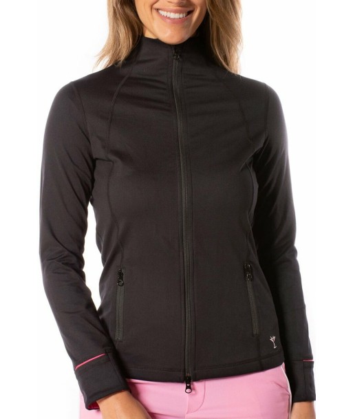 Golftini: Women's Double-Zip Sport Jacket - Black and Pink ouvre sa boutique