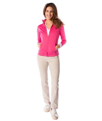 Golftini: Women's Double-Zip Sport Jacket - Hot Pink and White s'inspire de l'anatomie humaine