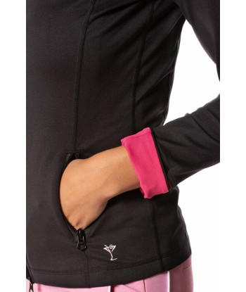 Golftini: Women's Double-Zip Sport Jacket - Black and Pink ouvre sa boutique