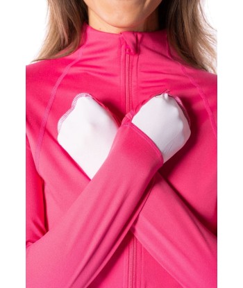 Golftini: Women's Double-Zip Sport Jacket - Hot Pink and White s'inspire de l'anatomie humaine