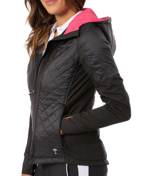 Golftini: Women's Hooded Windbreaker Jacket - Black du meilleur 