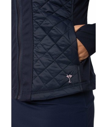 Golftini: Women's Hooded Windbreaker Jacket - Navy/Light Pink france