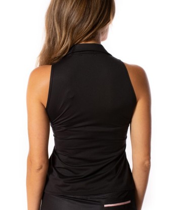 Golftini: Women's Lisa Sleeveless Sport Polo - Black Venez acheter