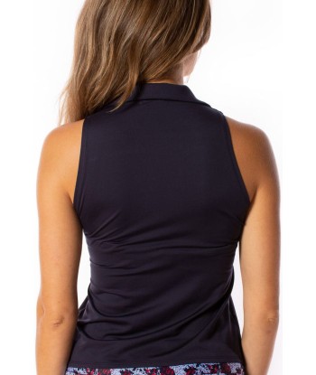 Golftini: Women's Lisa Sleeveless Sport Polo - Navy Véritable concentré