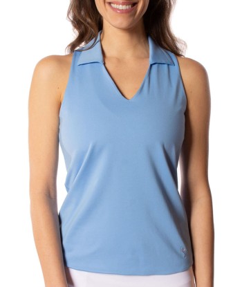 Golftini: Women's Lisa Sleeveless Sport Polo - Sky Blue de l' environnement